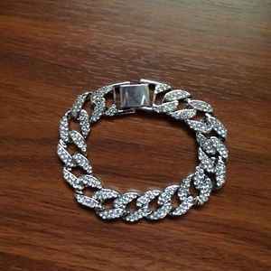 Icy cuban link diamond bracelet